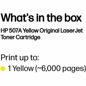 HP 507A Laserdruck Tonerkartusche - Gelb - Original - 1 Each - 6000 Seiten