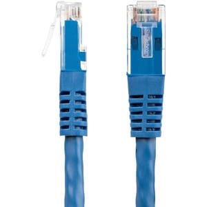 StarTech.com 1ft CAT6 Ethernet Cable - Blue Molded Gigabit - 100W PoE UTP 650MHz - Category 6 Patch Cord UL Certified Wiri