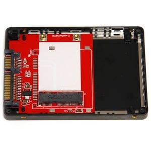 StarTech.com mSATA-zu-SATA-Adapter - 1 x SSD unterstützt - 1 x Gesamtschacht - 1 x 2,5" Schacht - Kunststoff, Aluminium