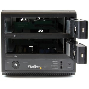 StarTech.com 2 x Gesamtzahl Einschübe DAS-Speichersystem Desktop - 8 TB Supported HDD Capacity - USB 3.0 Type B, eSATA - S