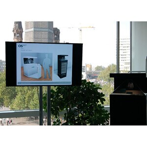 Unicol AZENITH Höhenverstellbar Monitorständer - Bildschirmgröße: Bis zu 70 Zoll (177,80 cm) - 60 kg TragfähigkeitDisplay 