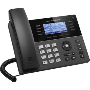 Grandstream GXP1782 IP Phone - Corded - Wall Mountable, Desktop - Black - 8 x Total Line - VoIP - 2 x Network (RJ-45) - Po