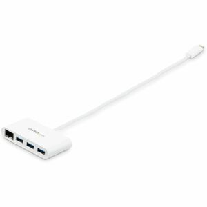 StarTech.com 3 Port USB C Hub w/ Gigabit Ethernet â€" USB Type C to 3 x USB-A â€" Multi Port USB 3.0 Hub for MacBook Pro (