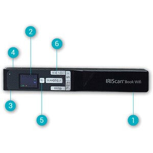 Escáner de mano I.R.I.S. IRIScan Book 5 Wifi - 1200 ppp Óptico - Escaneo sin PC - USB