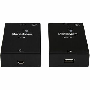 StarTech.com 1 Port USB 2.0 Over Cat5 or Cat6 Extender Kit - 165ft (50m) - USB Extender - USB to Ethernet Extender - Netwo