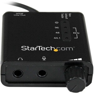 StarTech.com USB Stereo Audio Adapter External Sound Card with SPDIF Digital Audio - 24 bit DAC Data Width - 5.1 Sound Cha