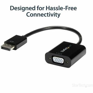 StarTech.com DisplayPort to VGA Adapter, Active DP to VGA Converter, 1080p Video, DP to VGA Adapter Dongle (Digital to Ana
