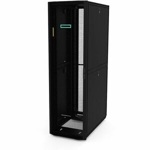 HPE 42U Floor Standing Enclosed Cabinet Rack Cabinet for Server, PDU - 1075 mm Rack Width x 1075 mm Rack Depth - Black - 1