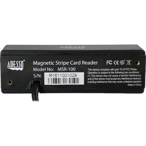 Adesso MSR-100 Magnetic Stripe Card Reader - Triple Track - 50 in/s
