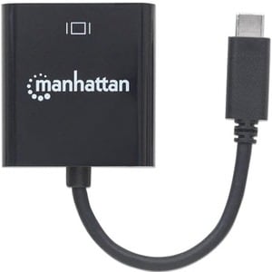 Convertidor USB-C a SVGA H - 1 x 15-pin HD-15 VGA Female - 1920 x 1080 Supported - Negro