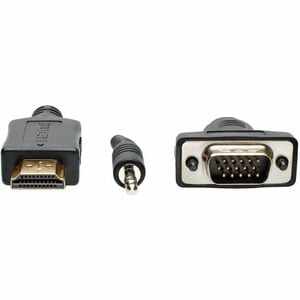 Eaton Tripp Lite Series HDMI to VGA + Audio Active Adapter Cable (HDMI to Low-Profile HD15 + 3.5 mm M/M), 10 ft. (3.1 m) -