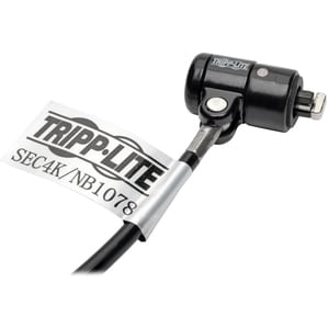 Tripp Lite by Eaton Security Lock for Laptops and Peripherals, Keyed, 4 ft. (1.22 m) Cable - Polyvinyl Chloride (PVC), Nic