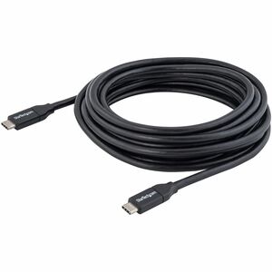 StarTech.com Cable USB-C de 4 metros con Capacidad para Entrega de Potencia (5A) - USB 2.0 - Certificado - Cable for MacBo