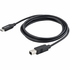StarTech.com 2m 6 ft USB C to USB B Cable - M/M - USB 2.0 - USB Type C Printer Cable - USB 2.0 Type-C to Type-B Cable - Ca