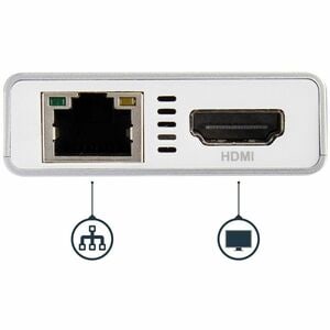 StarTech.com Adattatore Multifunzione USB-C per portatili - Power Delivery - 4K HDMI - Gbe - USB 3.0 - Bianco e Argento - 