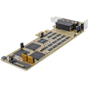 StarTech.com 16 Port PCI Express Seriell Karte - Low Profile - High Speed PCIe Seriell Karte mit 16 DB9 RS232 Ports - PCI 