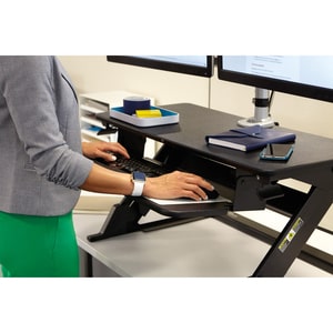 3M Precision Standing Desk - Holds up to 35 lb Load Capacity - 29.2 in x 22.2 in Footprint, Fits 24 in Deep Desk - Medium 