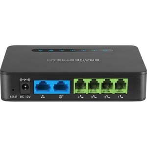 Grandstream Powerful 4 Port FXS Gateway With Gigabit NAT Router - 2 x RJ-45 - 4 x FXS - Gigabit Ethernet