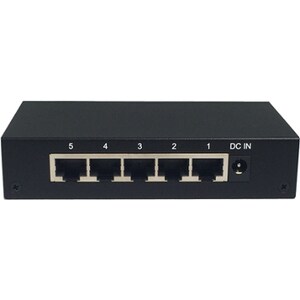 Amer 5 Port 10/100/1000 Mbps Gigabit Ethernet Desktop Metal Switch - 5 Ports - Gigabit Ethernet - 10/100/1000Base-T - 2 La