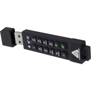 Apricorn 128GB Aegis Secure Key 3z USB 3.1 Flash Drive - 128 GB - USB 3.1 - 77 MB/s Read Speed - 72 MB/s Write Speed - 256
