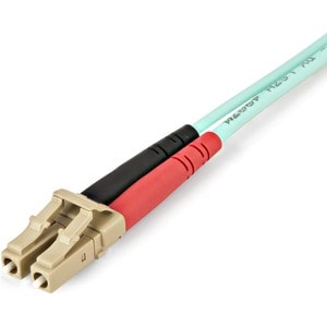 StarTech.com Aqua OM4 Duplex Multimode Fiber â€" 4,8m (16 ft.) â€" 100 Gb â€" 50/125 â€" OM4 Fiber â€" LC to LC Fiber Patc