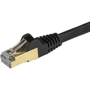 StarTech.com 2m CAT6a Ethernet Cable - 10 Gigabit Category 6a Shielded Snagless 100W PoE Patch Cord - 10GbE Black UL Certi