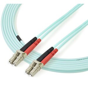 StarTech.com 3m (10ft) LC/UPC to LC/UPC OM4 Multimode Fiber Optic Cable, 50/125µm, 100G, Low Insertion Loss, LSZH Fiber Ju