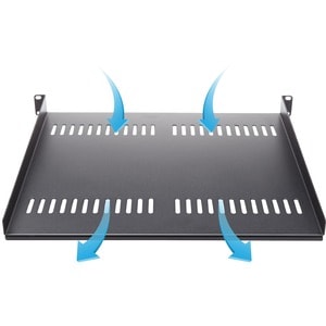 StarTech.com Charola Estante Ventilado 1U para Gabinete Rack de 19 Pulgadas - 16" de Profundidad - de Acero - 20kg de Capa