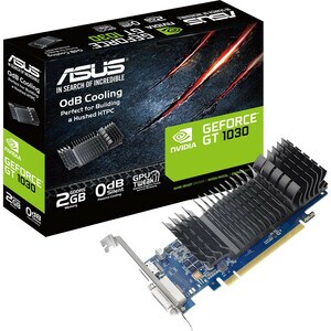 GeForce GT 1030 2GB GDDR5 low profile graphics card for silent HTPC build (with I/O port brackets) Graphics Card
