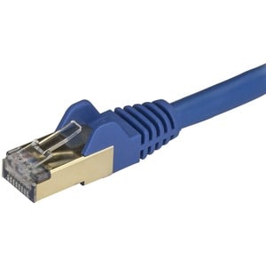 StarTech.com 6ASPAT1MBL. Kabellänge: 1 m, Cable standard: Cat6a, Cable shielding: U/FTP (STP), Anschluss 1: RJ-45, Anschlu
