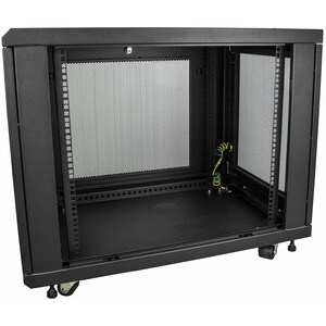 StarTech.com 4-Post 12U Server Rack Cabinet, 19" Data Rack Cabinet for Computer / IT Equipment, Home Network Rack, Half He