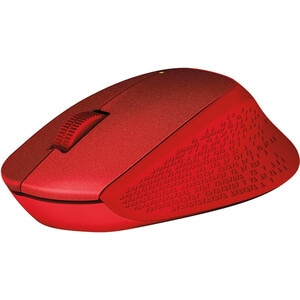 Logitech SILENT PLUS M331 Mouse - Mechanical - Wireless - Radio Frequency - Red - USB - 1000 dpi - Scroll Wheel - 3 Button