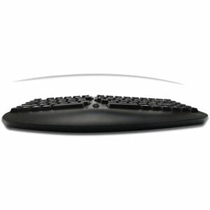 Adesso Tru-Form Wireless Ergo Mini Keyboard & Mouse - USB Membrane Wireless RF Keyboard - 87 Key - English (US) - Black - 