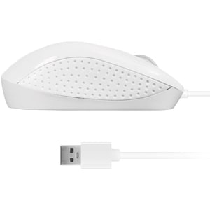 Macally 3 Button Optical USB Wired Mouse for Mac and PC - Optical - Cable - White - USB - 1000 dpi - Scroll Wheel - 3 Butt