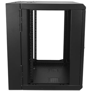 StarTech.com 12U Wandmontierbar Rackschrank für Server, LAN-Schalter, Patchfeld431,80 mm Rack Depth - Schwarz - Stahl, Gef