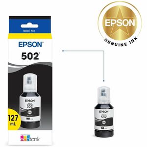 Epson T502, Black Ink Bottle - Inkjet - Black