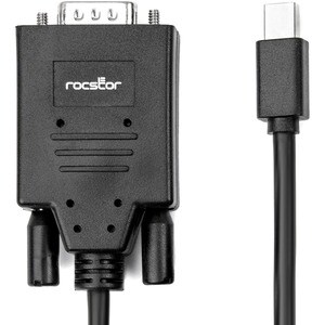 Rocstor Premium 6 ft Mini DisplayPort to VGA Adapter Cable - mDP to VGA cable supports 1920x1200 1080p Resolution - Mini D