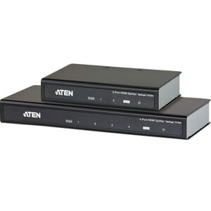 ATEN VanCryst VS182A Signal Splitter - Metal - 4096 x 2160 - 340 MHz Maximum Video Bandwidth - 15 m Maximum Operating Dist