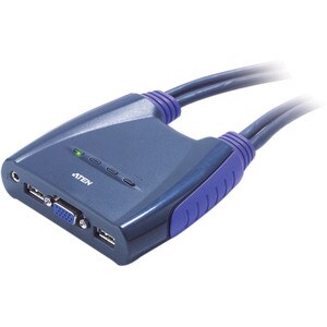 ATEN Petite CS64US KVM Switchbox - 4 Computer(s) - 1 Local User(s) - 2048 x 1536 - 2 x USB - 1 x VGA