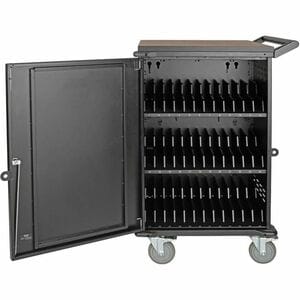 Tripp Lite by Eaton Multi-Device Charging Cart, 36 AC Outlets, Chromebooks and Laptops, 230V, Schuko Black - 4 Casters - S