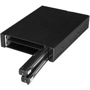 StarTech.com Dual-Bay 2.5in SATA SSD / HDD Rack for 3.5in Front Bay - Trayless SATA Backplane - RAID - SATA/600 - Serial A