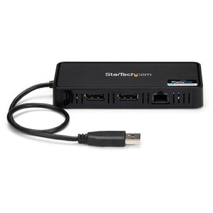 StarTech.com USB 3.0 Type A Docking Station for Notebook - Black - TAA Compliant - 2 Displays Supported - 4K - 4096 x 2160