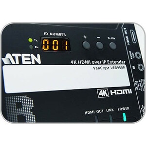 ATEN VE8900R HDMI over IP Receiver-TAA Compliant - 1 Remote User(s) - Full HD - 1920 x 1080 Maximum Video Resolution - 2 x