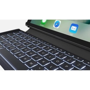 Logitech Slim Combo Keyboard/Cover Case for 26.7 cm (10.5") Apple iPad Pro Tablet - Black - Spill Resistant - Plastic, Fab