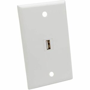 Eaton Tripp Lite Series USB 2.0 All-in-One Keystone/Panel Mount Angled Coupler (F/F), White - 1 x Type A USB 2.0 USB Femal
