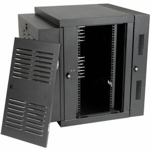 Tripp Lite by Eaton SmartRack 12U Switch-Depth Wall-Mount Small Rack Enclosure for Harsh Environments, Hinged Back, 230V -