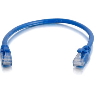 C2G 1ft Cat6 Ethernet Cable - Snagless Unshielded (UTP) - Blue - Category 6 for Network Device - RJ-45 Male - RJ-45 Male -