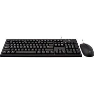 V7 CKU200US-E Keyboard & Mouse - QWERTY - English (US) - USB Cable - Keyboard/Keypad Color: Black - USB Cable - Optical - 