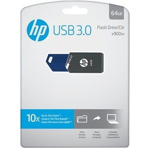 HP 64GB X900W USB 3.0 Flash Drive - 64 GB - USB 3.0 - 1 Year Warranty