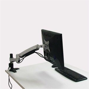 Amer Mounts Mounting Arm for Flat Panel Display, LCD Monitor, LED Monitor, Monitor - White - Landscape/Portrait - TAA Comp